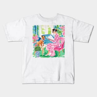 Good listener, whimsical watercolor art Kids T-Shirt